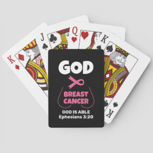 Christian GOD ÄR STÖRRE ÄN BREAST CANCER Casinokort
