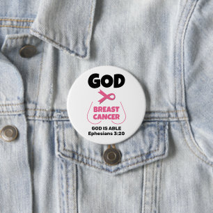 Christian GOD ÄR STÖRRE ÄN BREAST CANCER Knapp