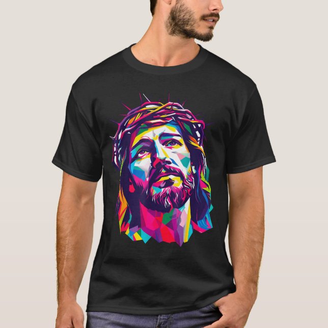 Christian God Christus Religious Believe Blessed F T Shirt (Framsida)