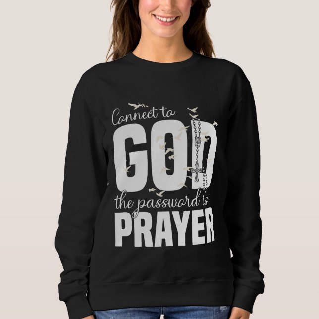 Christian God Jesus Prayer Message Quote Religious T Shirt (Framsida)