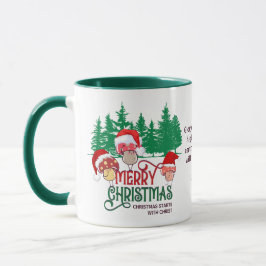 Christian GOD JUL MUSHROOMS in Forest Mugg