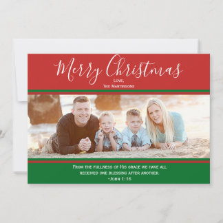 Christian God jul Scripture och Photo Card Julkort