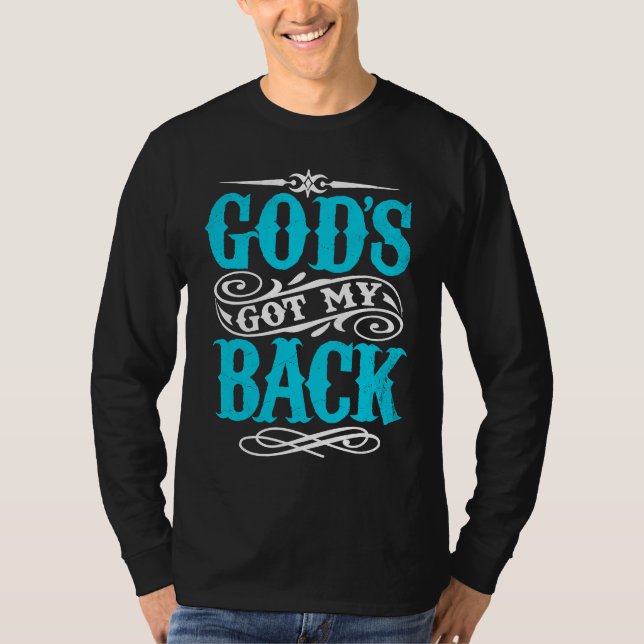 Christian God's Got My Back Christian Jesus Men Wo T Shirt (Framsida)