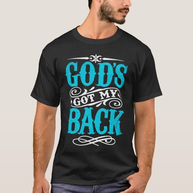 Christian God's Got My Back Christian Jesus Men Wo T Shirt (Framsida)