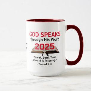 Christian God's Ord Bible 2025 ANY YEAR Monogram Mugg
