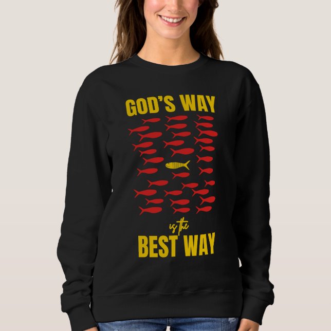 Christian GOD'S WAY BEST WAY Sardines T Shirt (Framsida)