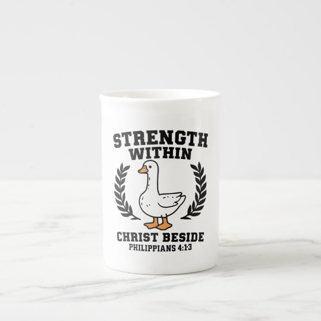 Christian Goose Mug – “Strength Within, Christ Bes Benporslin Mugg (Framsidan)