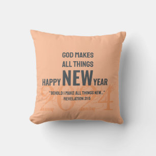 Christian GOTT NYTT ÅR 2024 Peach Kudde