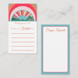 Christian Gratitude and Prayer Request Cards Visitkort
