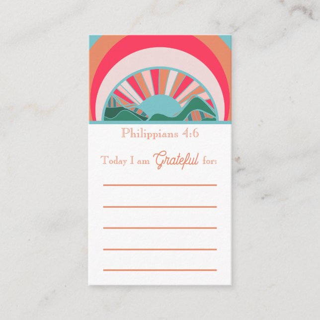Christian Gratitude and Prayer Request Cards Visitkort (Framsida)