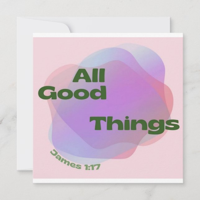 Christian Greeting Card/vycard/Bible Quote Julkort (Framsida)