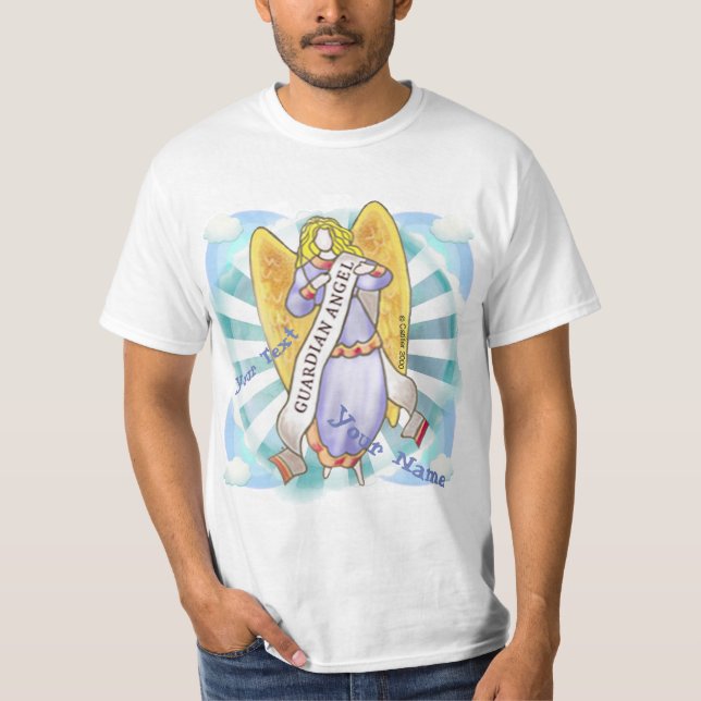 Christian Guardian Angel T Shirt (Framsida)
