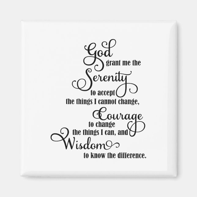 Christian Gud ger mig äran att acceptera Pray Magnet (Framsidan)