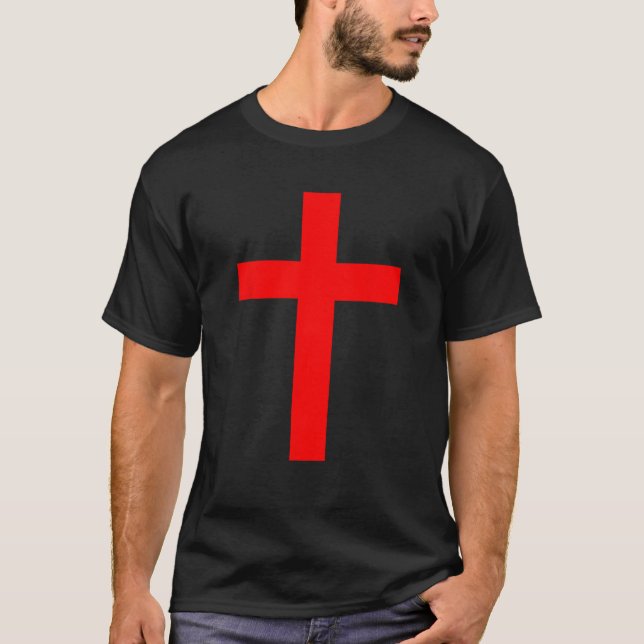 Christian Gud Jesus Kor Red T Shirt (Framsida)