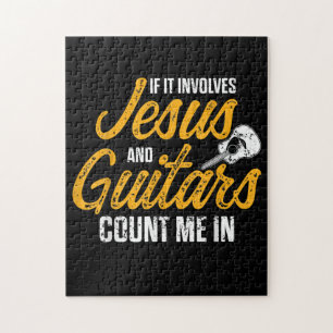 Christian Guitarist Jesus Church-gudstjänst Guitar Pussel