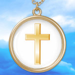 Christian Guld Kor Necklace Guldpläterat Halsband<br><div class="desc">Kor är en central symbol för den kristna tron. Denna symbol är också en påminnelse om den kristna religiösan tro och andlig. ***Observera att guld färg på teckningar inte är metalliska.***</div>