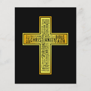 Christian guld kor - textdesign flygblad