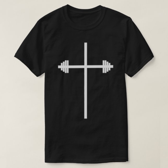 Christian Gym Strength Training Powerlifting Faith T Shirt (Design framsida)