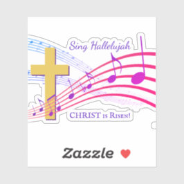 Christian HALLELUJAH CHRIST IS RISEN Easter Klistermärken