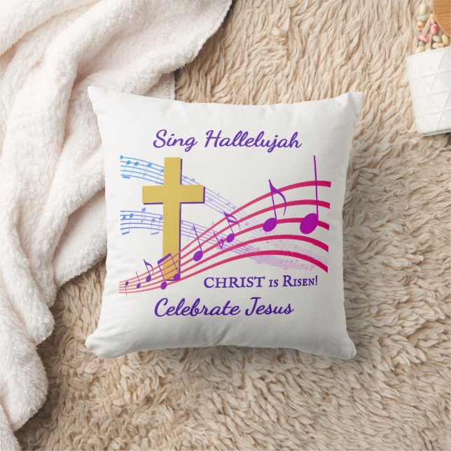 Christian HALLELUJAH CHRIST IS RISEN Easter Kudde (Filt)