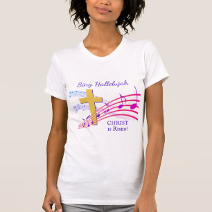 Christian HALLELUJAH CHRIST IS RISEN Påsk T Shirt