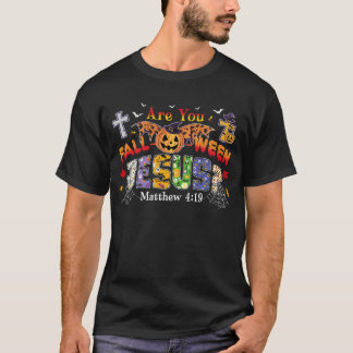 Christian Halloween Gift Fall Autumn Spooky Jesus T Shirt