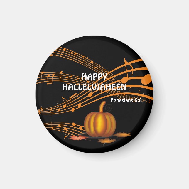 Christian Halloween HALLELUJAHEEN | Pumpkin Magnet (Framsidan)