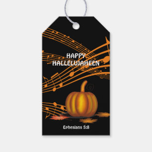 Christian Halloween HALLELUJAHEEN Pumpkin Presentetikett