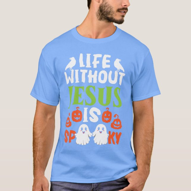 Christian Halloween Jesus Kristus Bus eller godis  T Shirt (Framsida)