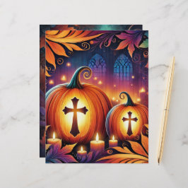 Christian Halloween Pumpkins Scrapbook Papper