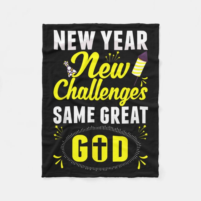 Christian Happy New Year New Challenges Same Great Fleecefilt (Framsidan)