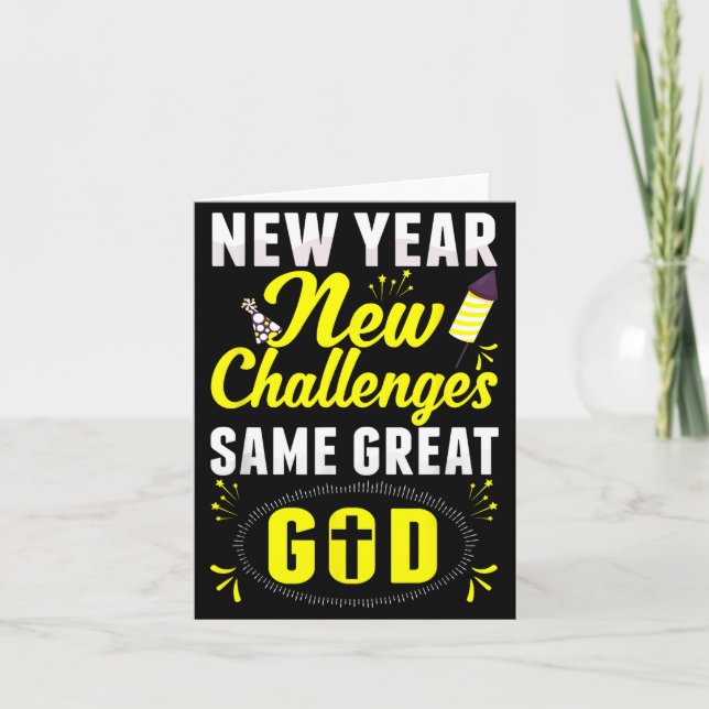 Christian Happy New Year New Challenges Same Great Kort (Framsida)