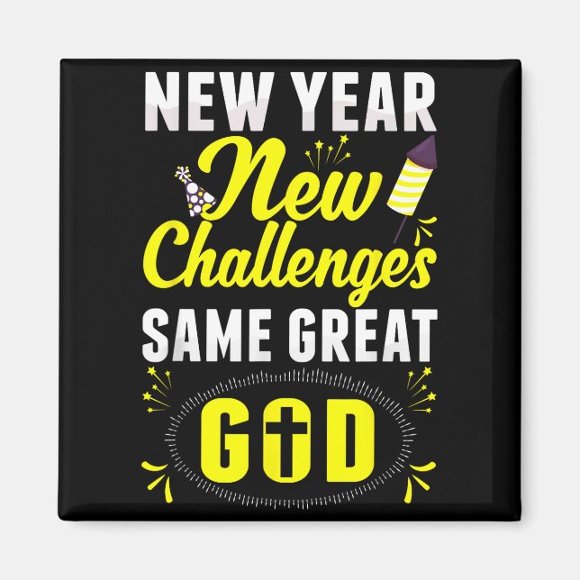 Christian Happy New Year New Challenges Same Great Magnet (Framsidan)