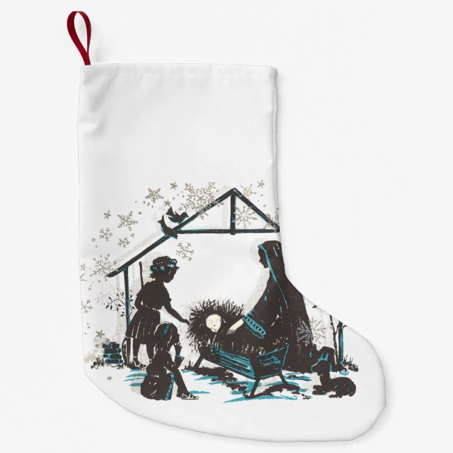 Christian Heliga Baby Jesus jultomatiscen Liten Julstrumpa (Framsidan)