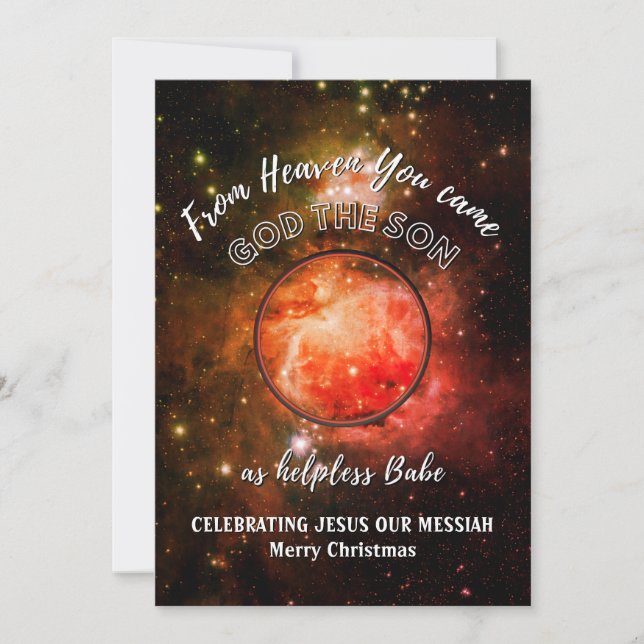 Christian HELPLESS BABE JulNativitet Julkort (Framsida)