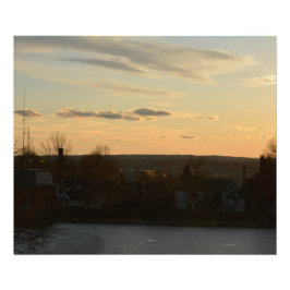 CHRISTIAN HILL RESERVOIR SOLNEDGÅNG FOTO TRYCK