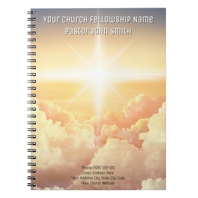 Christian Himmelsk Cloud Church Business Anteckningsbok (Framsidan)
