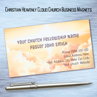 Christian Himmelsk Cloud Church Business Magnets