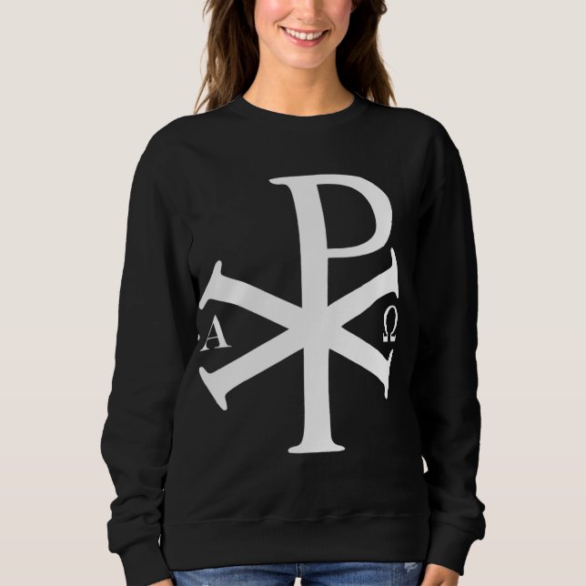 Christian History Alpha Omega Chi Rho byzantine Ch T Shirt (Framsida)