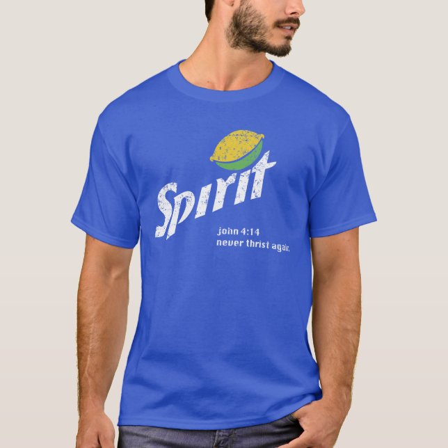 Christian Holy Spirit Born Again Funny Illustrated T Shirt (Framsida)