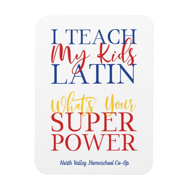 Christian Homeschool Latin Teacher Magnet (Vertikal)