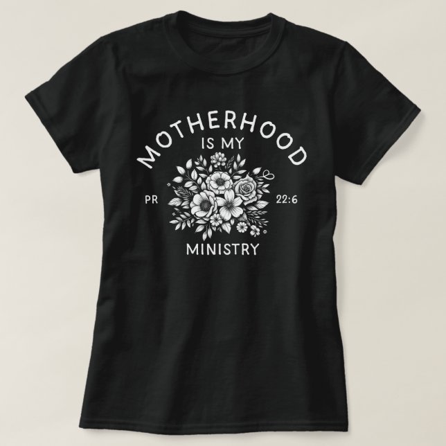 Christian Homeschool Mamma Moderskap är min Missio T Shirt (Design framsida)