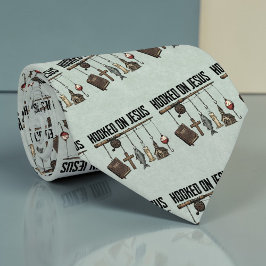 Christian Hooked on Jesus Custom Necktie Slips