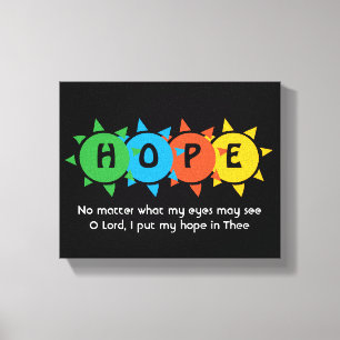 Christian HOPE Encouragement ANPASSADE Canvastryck