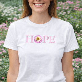 Christian Hope Floral Shirt Pink Zinnia Faith T