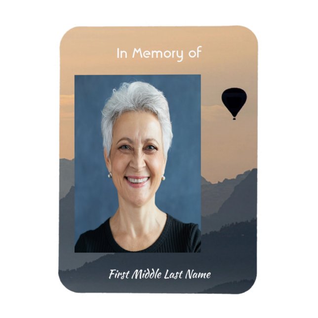 Christian Hot Air Balloon Memorial Keepsake  Magnet (Vertikal)