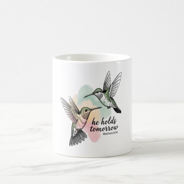 Christian Hummingbird Bible Verse Mugg (Center)