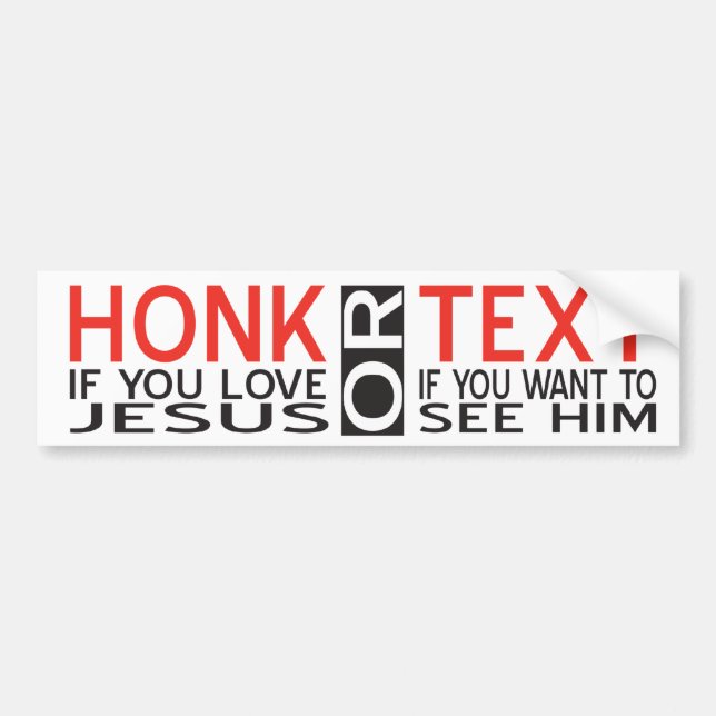 Christian Humor Funny Car Bumper Sticker Bildekal (Framsidan)