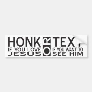 Christian Humor Funny Car Bumper Sticker Black Bildekal
