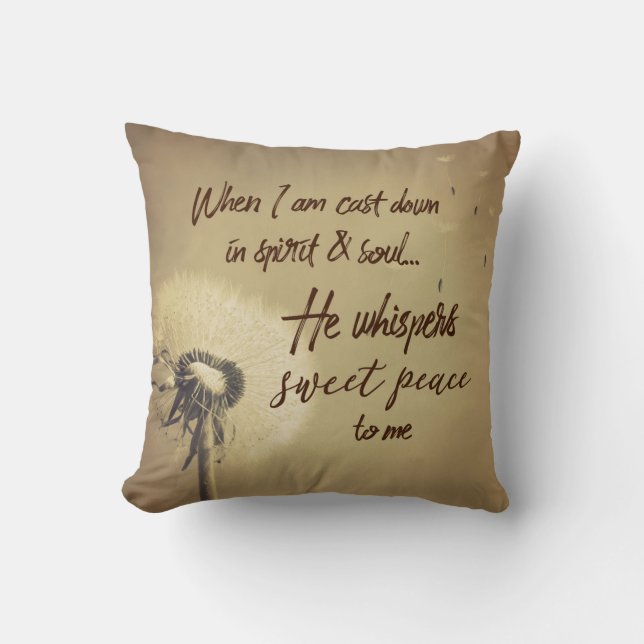 Christian Hymn Quote Kudde (Framsida)